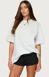 Edikted Devan Oversize Cotton T-shirt In Blue