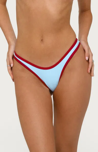 Edikted Dina Contrast Bikini Bottoms In Blue