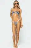 Edikted Dini Stripe Bikini Bottoms In White