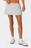 Edikted Dita Tiered Drawstring Miniskirt In White