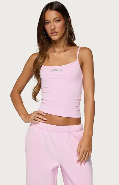 Edikted Women's Diva Tank Top In Light Pink