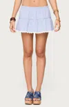 Edikted Dora Eyelet Flared Mini Skirt In Multi