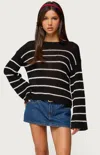 Edikted Drop Shoulder Light Knit Sweater In Black