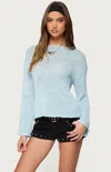 Edikted Drop Shoulder Lightweight Sweater In Animal Print