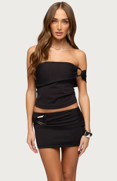 Edikted Women's Eden One Off Shoulder Top In Black