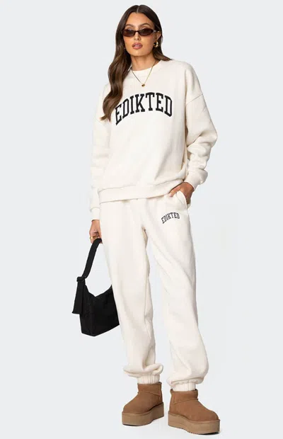 EDIKTED WOMEN'S EDIKTED BABE OVERSIZED SWEATPANTS IN CREAM
