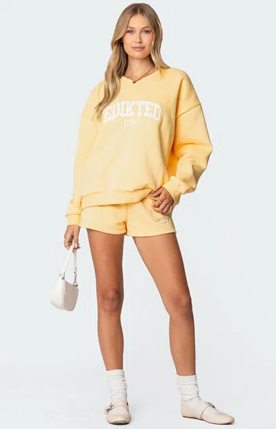 Edikted Women's  Girl Shorts In Yellow