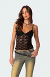 Edikted Eira Lace Camisole In Black