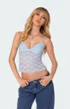 Edikted Eira Lace Camisole In Blue