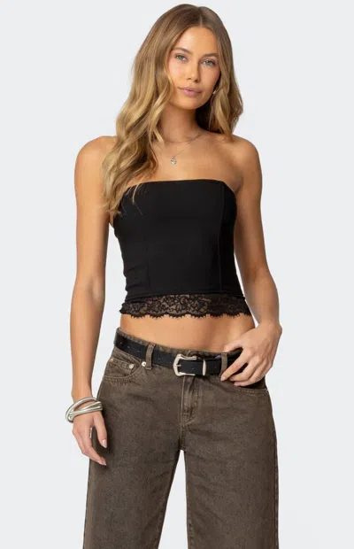 Edikted Women's Elaina Lacey Strapless Corset In Black