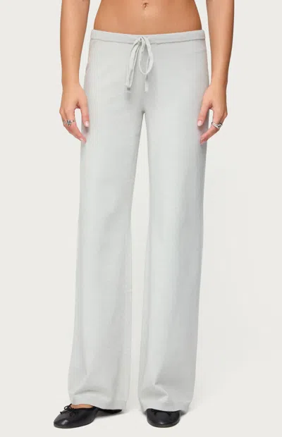 Edikted Women's Embryn Knit Pants In Light Gray