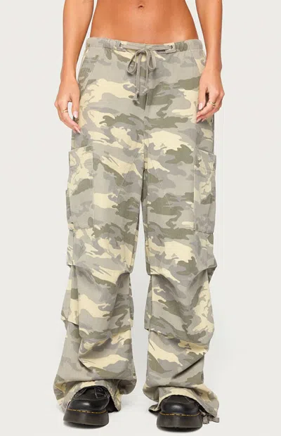Edikted Women's Emzi Baggy Cotton Cargo Pants In Gray