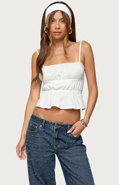 Edikted Women's Esmay Studded Low Rise Jeans In Blue In White