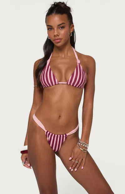 Edikted Esmer Knotted Tie Strap Bikini Top In Pink