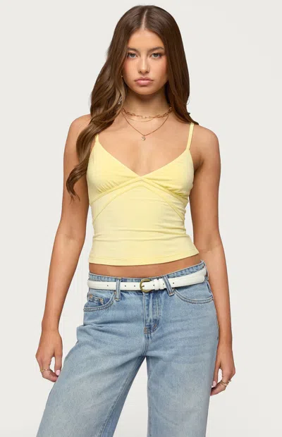 Edikted Evianna Double Tie Back Camisole In Yellow