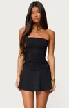 Edikted Evonna Strapless Flared Romper In Black