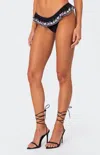 Edikted Frilly Bikini Bottom In Black