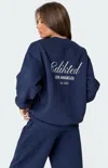 Edikted Logo Sweatshirt In Blue