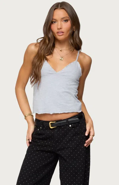Edikted Glendon Crop Camisole In Gray