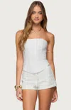 Edikted Hadar Strapless Corset Top In White