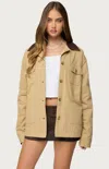 Edikted Harper Barn Coat In Brown