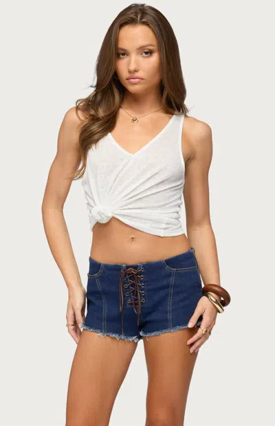 Edikted Women's Hellen Sheer Tank Top In White