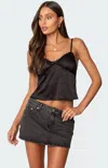 Edikted Imani Satin Camisole In Black