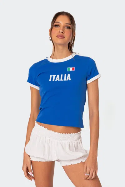 Edikted Italy Tee In Blue