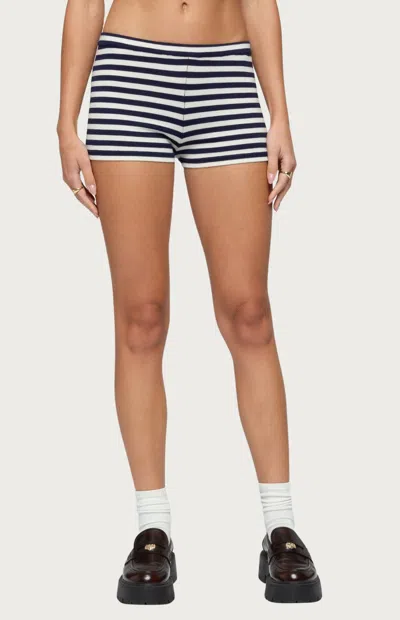 Edikted Irena Striped Micro Shorts In Multi