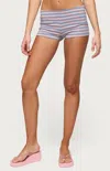 Edikted Isara Stripe Mini Shorts In Blue