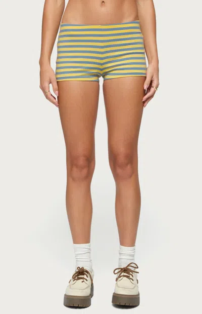 Edikted Isara Stripe Stretch Cotton Shorts In Multi