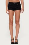 Edikted Jagger Low Rise Denim Shorts In Animal Print