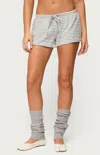 Edikted Jainee Stripe Drawstring Shorts In Blue