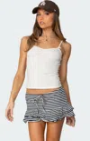 Edikted Jay V-neck Cotton Camisole In White