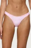 Edikted Jayla Striped Bikini Bottom In Multi