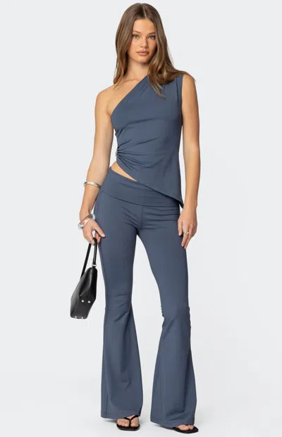 Edikted Women's Jayna Fold Over Leggings In Blue