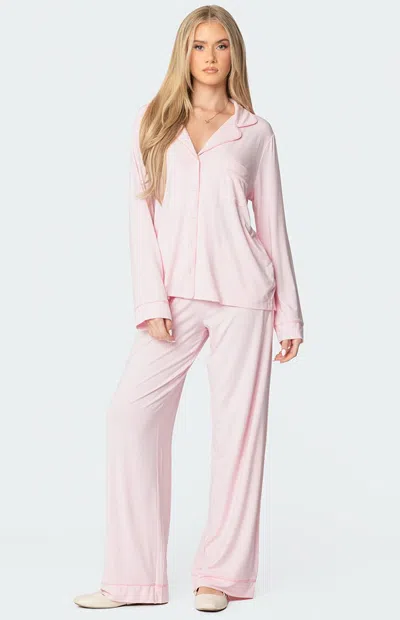 Edikted Women's Jeanette Pants In Light Pink
