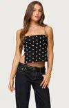 Edikted Jinx Dot Open Back Crop Tank In Multi