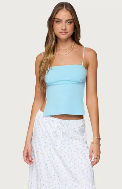 EDIKTED WOMEN'S JINX OPEN-BACK TOP IN LIGHT BLUE