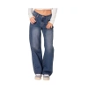 Edikted Karie Relaxed Jeans In Dark-blue