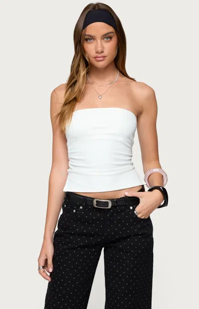 Edikted Women's Karina Side Slit Tube Top In White