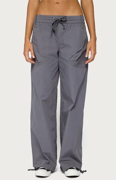 Edikted Women's Kathleen Oversized Cotton Cargo Pants In Gray