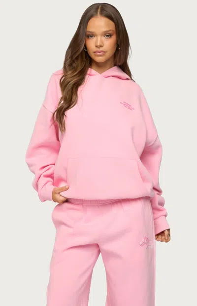 Edikted Keychain Cutie Hoodie In Pink