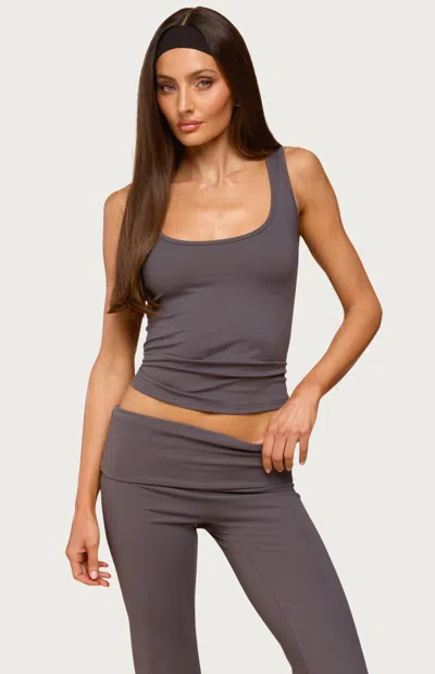 Edikted Women's Kiarra Scoop Neck Tank Top In Gray In Purple