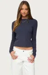 Edikted Kiyan Long Sleeve T-shirt In Blue