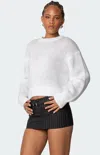 Edikted Kyrah Oversized Knit Sweater In White