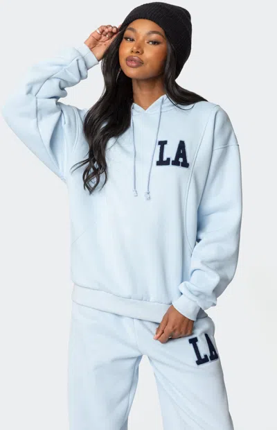 Edikted La Love Oversized Hoodie In Light Blue