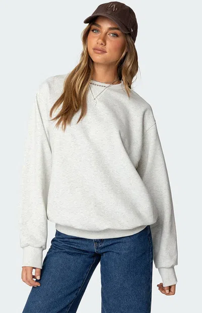 Edikted Laurey Oversized Sweatshirt In Gray-melange
