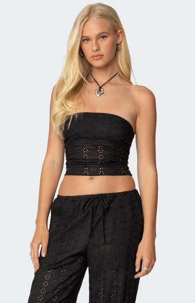 Edikted Women's Lemon Lacey Cotton Corset In Black