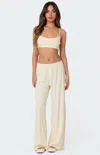 Edikted Lilou Pointelle Pants In Neutral